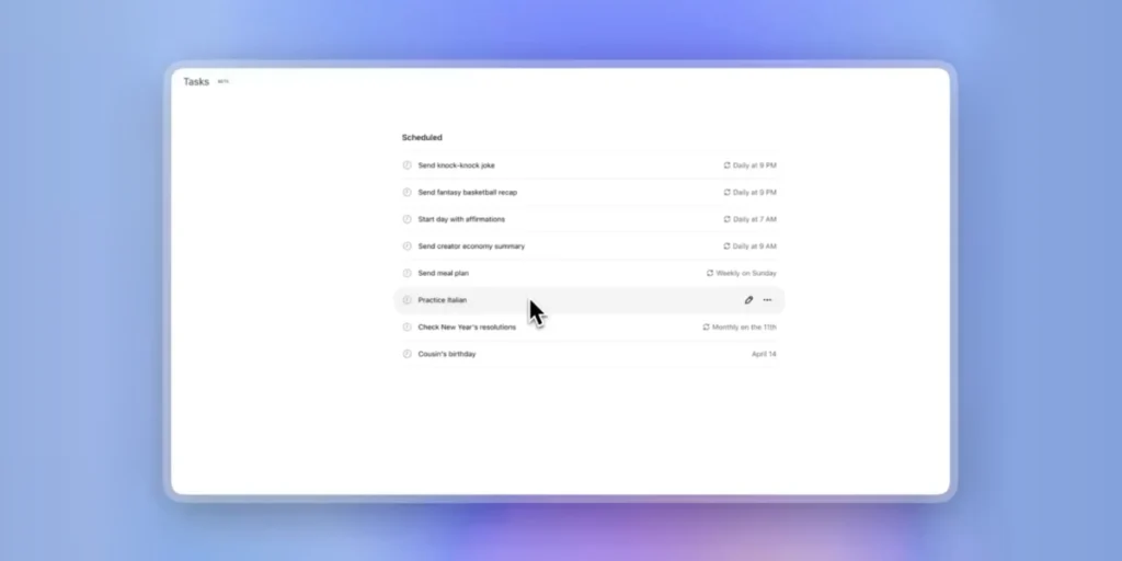 chatgpt tasks