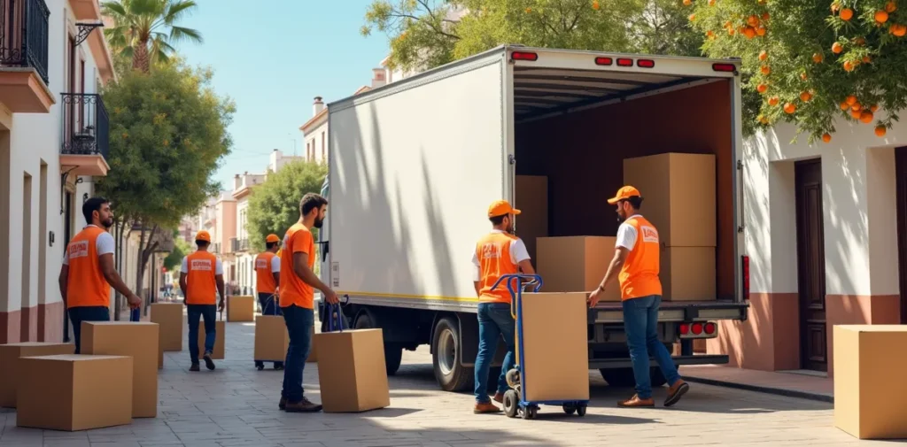 empresa mudanzas trabajando