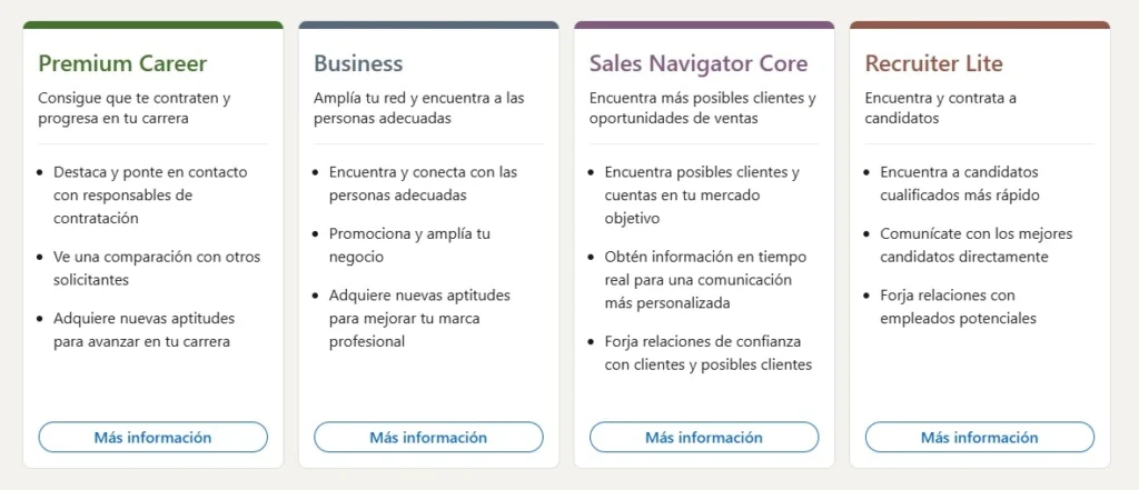 planes linkedin premium